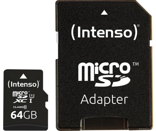 MEMORY MICRO SDXC 64GB UHS-I/W/ADAPTER 3423490 INTENSO