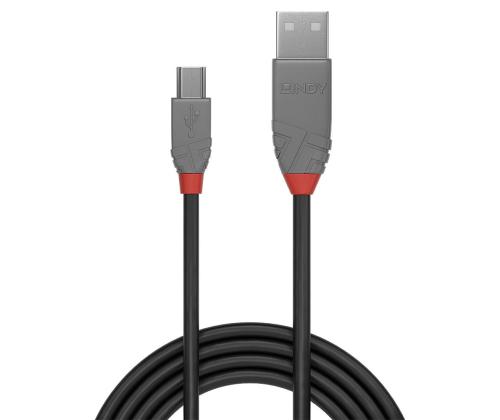 CABLE USB2 A TO MINI-B 5M/ANTHRA 36725 LINDY