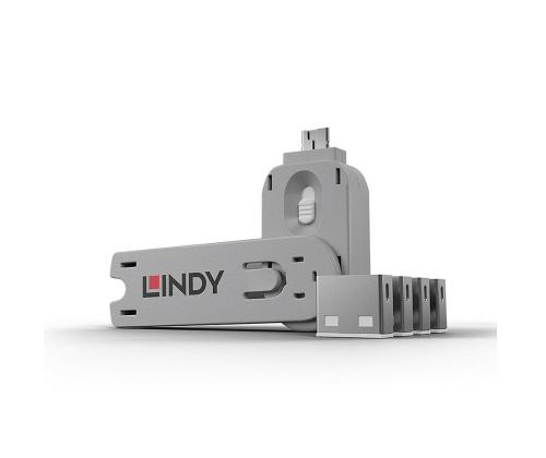 USB PORT BLOCKER 4PACK/WHITE 40454 LINDY