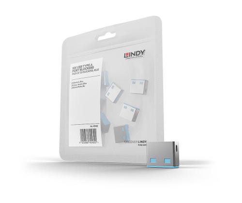 USB PORT BLOCKER 10PACK/BLUE 40462 LINDY