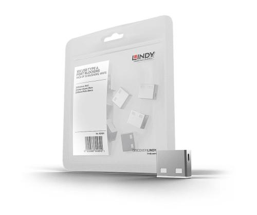 USB PORT BLOCKER 10PACK/WHITE 40464 LINDY