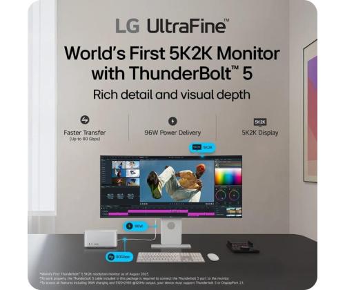 LCD Monitor LG 39.7 " 5120 x 2160 pixels Native aspect ratio 21:9 40U990A-W