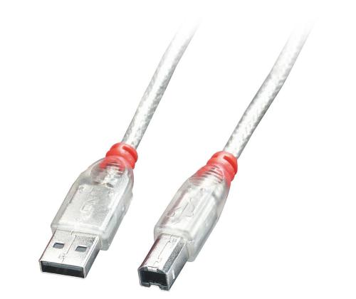 CABLE USB2 A-B 2M/TRANSPARENT 41753 LINDY