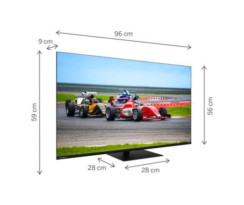 TV Set THOMSON 43" 4K/Smart QLED 3840x2160 Wireless LAN Bluetooth Google TV Black 43QG7C14