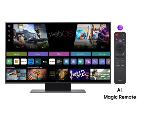 TV Set LG 43" 4K/Smart 3840x2160 Wireless LAN Bluetooth webOS Black 43QNED86A3C