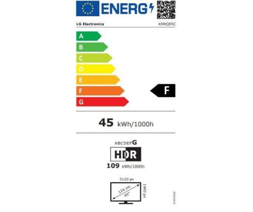 LCD Monitor LG 49WQ95C-W 49" Curved Panel IPS 5120x1440 32:9 Matte 5 ms Speakers Swivel Height...
