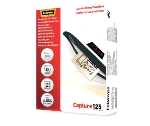 LAMINATOR POUCH GLOSSY CARD/125 100PCS 5306702 FELLOWES