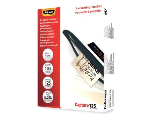 LAMINATOR POUCH GLOSSY CARD/125 100PCS 5307101 FELLOWES