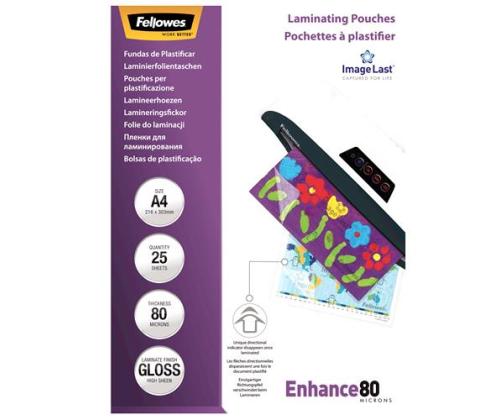 LAMINATOR POUCH IMAGELAST/A4 80 25PCS 5396205 FELLOWES