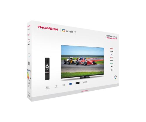TV Set THOMSON 55" 4K/Smart QLED 3840x2160 Wireless LAN Bluetooth Google TV Black 55QG7C14