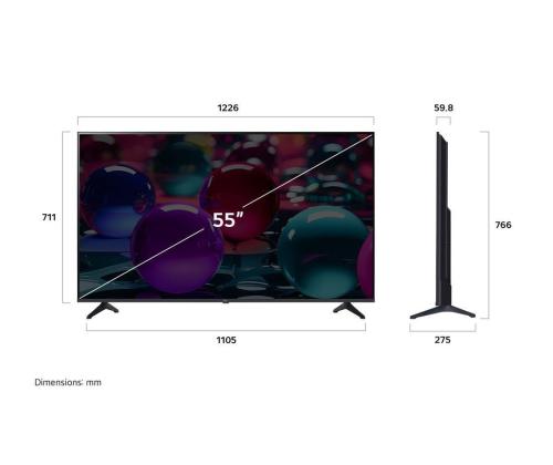 TV Set LG 55" 4K/Smart 3840x2160 Wireless LAN Bluetooth webOS 55UA73003LA