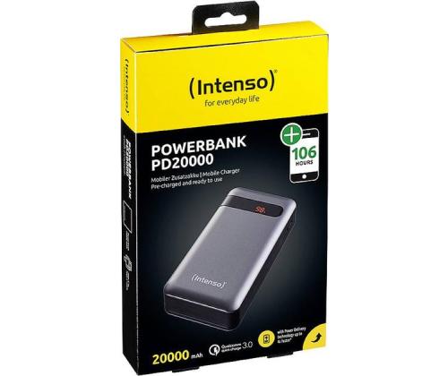 POWER BANK USB 20000MAH QC3.0/ANTHRACITE PD20000 INTENSO