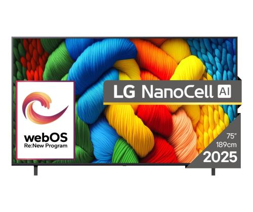 TV Set LG 75 " 4K Ultra HD 3840 x 2160 pixels Flat 16:9 LED 75NANO80A3B