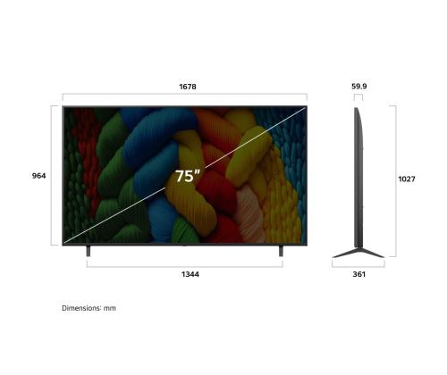 TV Set LG 75 " 4K Ultra HD 3840 x 2160 pixels Flat 16:9 LED 75NANO80A3B