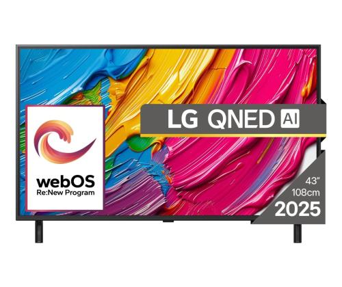 TV Set LG 75" 4K/Smart 3840x2160 Wireless LAN Bluetooth webOS Black 75QNED80A3A