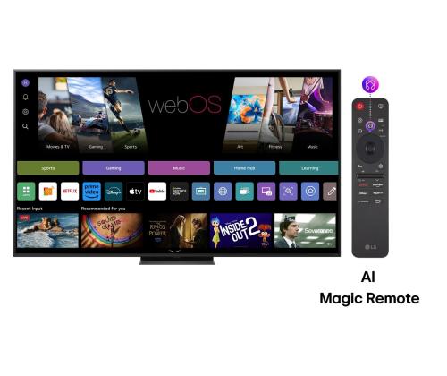 TV Set LG 75" 4K/Smart 3840x2160 Wireless LAN Bluetooth webOS Black 75QNED86A3A