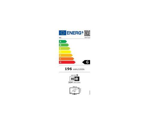 TV Set TCL 85" 4K/Smart 3840x2160 Wireless LAN Bluetooth Google TV Metallic 85P735