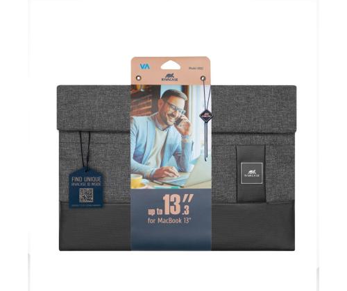 NB SLEEVE MACBOOK PRO/AIR 13/8802 BLACK MELANGE RIVACASE