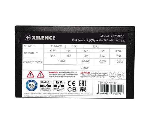 Power Supply XILENCE Performance C+   XP750R6.2 XN430