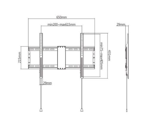 TV SET ACC WALL MOUNT 37-80"/WM-80F-01 GEMBIRD
