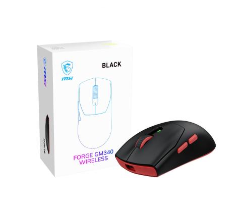 MOUSE USB OPTICAL WRL GAMING/FORGE GM340 WIRELESS BLACK MSI