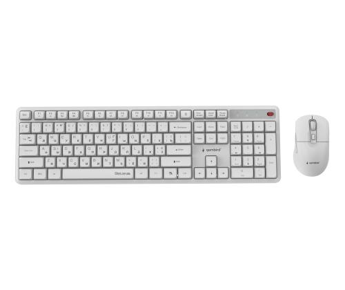 KEYBOARD +MOUSE WRL CYRILLIC/WHT KBS-WMS-01-W-CYRL GEMBIRD