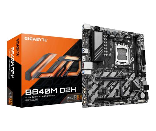 Mainboard GIGABYTE AMD B840 Socket AM5 micro ATX RAM DDR5-SDRAM 2xSlots 2xNumber of M.2 (M) slots…