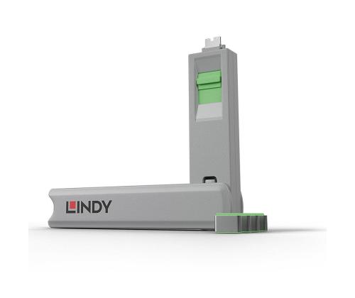 USB PORT TYPE-C BLOCKER 4PACK/GREEN 40426 LINDY
