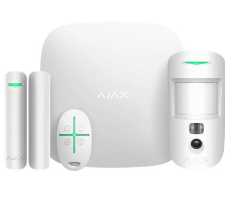 ALARM SECURITY STARTERKIT CAM/HDR WHITE 156253 AJAX