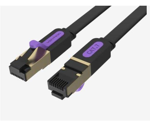 PATCH CABLE CAT.7 FLAT/10M BLACK ICABL VENTION