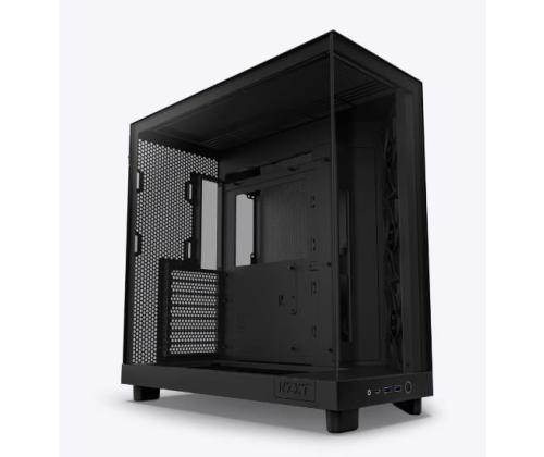 Case NZXT H6 Flow MidiTower Not included ATX MicroATX MiniITX Colour Black CC-H61FB-01