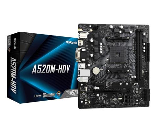 Mainboard ASROCK AMD A520 SAM4 Micro-ATX Memory DDR4 Memory slots 2 1xPCI-Express 3.0 1x 1xPCI…