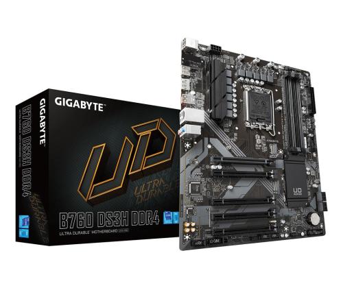 Mainboard GIGABYTE Intel B760 Express LGA1700 ATX Memory DDR4 Memory slots 4 4xPCI-Express 3.0 1x…