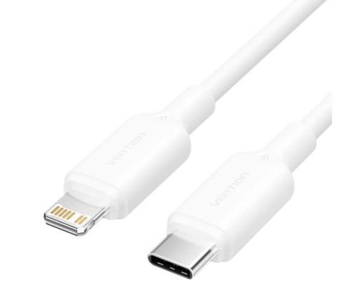 CABLE USB-C TO LIGHTNING/1M WHITE LAKWF VENTION