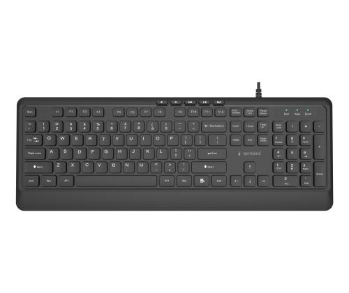 KEYBOARD MULTIMEDIA USB ENG/BLACK KB-MCH-05 GEMBIRD