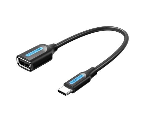 CABLE USB2.0C MALE TO A FEMALE/0.15M BLACK CCSBB VENTION