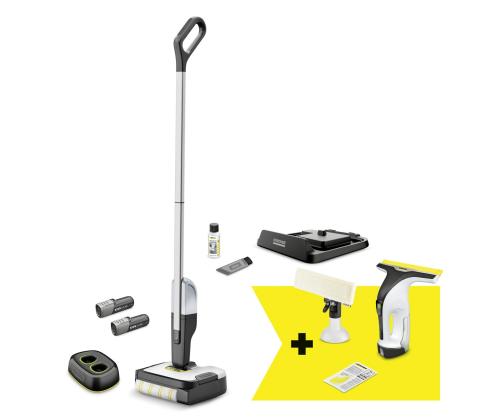Vacuum Cleaner KARCHER FC 2-4 + WV 4-4 Set Dry&wet Electric mop Black/Silver Bagless Battery  2.2…