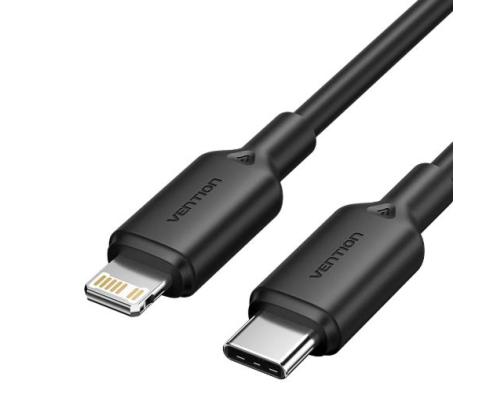 CABLE USB-C TO LIGHTNING/1M BLACK LAKBF VENTION
