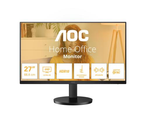 LCD Monitor AOC 27 " 3840 x 2160 pixels 4K Ultra HD Native aspect ratio 16:9 LED Flat U27B3AF