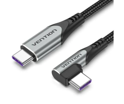 CABLE USB-C TO USB-C R.ANGLE/1M GRAY TAKHF VENTION