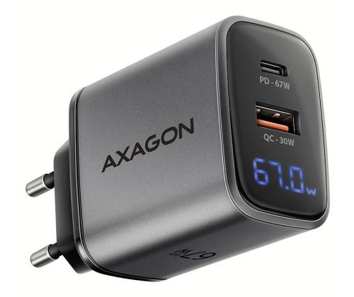 MOBILE CHARGER WALL USB 67W/GAN 2PORT ACU-PQ67D AXAGON