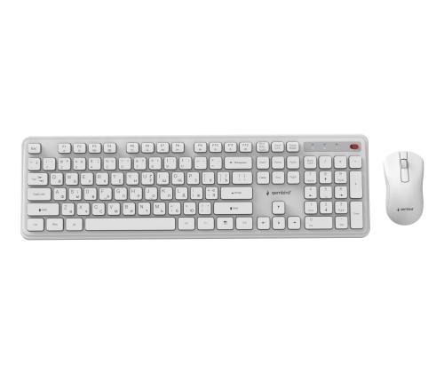 KEYBOARD +MOUSE WRL CYRILLIC/WH KBS-WPS-01-W-CYRL GEMBIRD