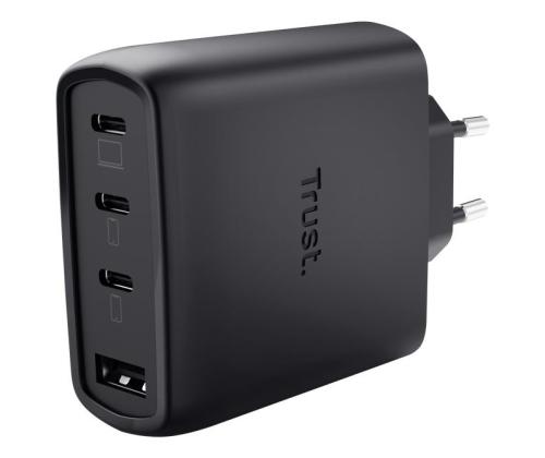 MOBILE CHARGER WALL MAXO 65W/4-PORT GAN BLACK 26067 TRUST