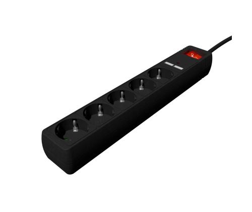 CABLE POWER EXTENSION 1.5M/5OUTL. SPG5-U2-5-02 GEMBIRD