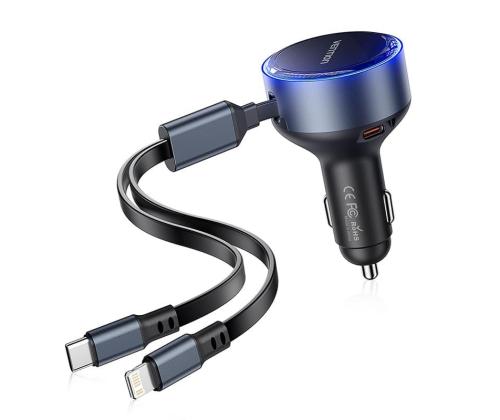 MOBILE CHARGER CAR USB/3P BLACK FFOB0 VENTION