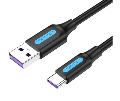 CABLE USB-C TO USB2.0/1M PVC BLACK CORBF VENTION