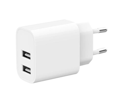 CHARGER USB UNIVERSAL WHITE/2P TA-UC-2A12-01 GEMBIRD