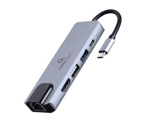I/O ADAPTER USB-C TO HDMI/USB3/5IN1 A-CM-COMBO5-04 GEMBIRD