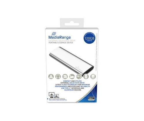 External SSD MEDIARANGE Read speed 450 MB/s Write speed 420 MB/s Form factor M.2 NVMe Yes  120 GB…