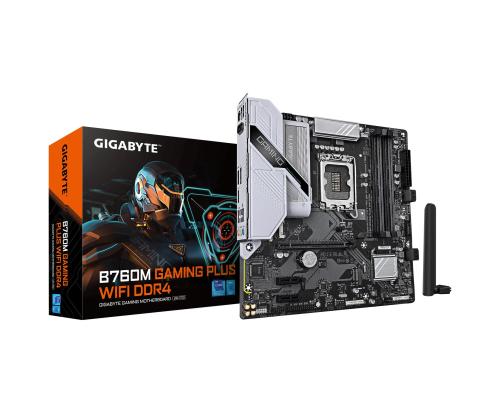 Mainboard GIGABYTE B760M GAMING PLUS WIFI DDR4 (REV. 1.1) Intel B760 LGA 1700 micro ATX RAM DDR4…